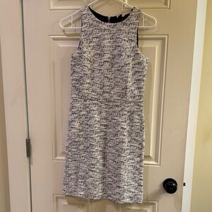LOFT Black and White Tweed Dress